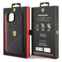 Kryt Ferrari TWIST METAL Logo iPhone 15 Plus - černý