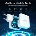 CHOETECH PD6009 Mini GaN dvouportová nabíječka USB-C PD 40W, bílá