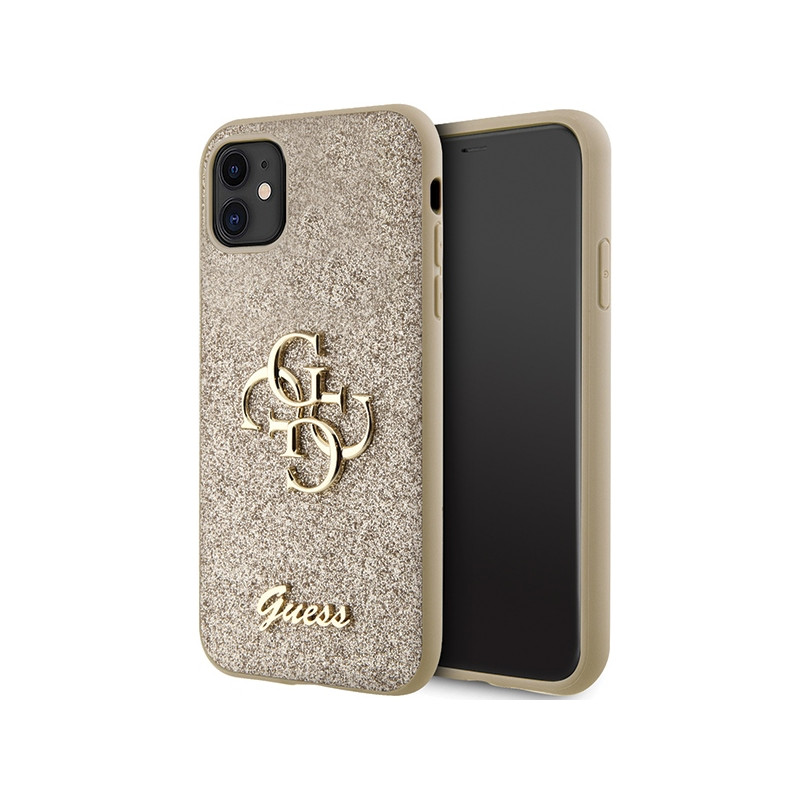 Kryt Guess GUHCN61HG4SGD pro iPhone 11 / Xr - zlatá glitter script