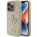 Kryt Guess GLITTER SCRIPT BIG 4G iPhone 15 Pro – zlatý