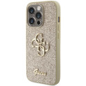 Kryt Guess GLITTER SCRIPT BIG 4G iPhone 15 Pro – zlatý