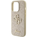 Kryt Guess GLITTER SCRIPT BIG 4G iPhone 15 Pro – zlatý