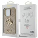 Kryt Guess GLITTER SCRIPT BIG 4G iPhone 15 Pro – zlatý