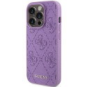 Pouzdro Guess Leather 4G iPhone 15 Pro – fialová
