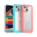 AG PREMIUM Zesílené pouzdro Outer Space s pružným rámem pro iPhone 15 - průhledné