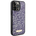 Kryt Guess Rhinestone Metal Logo iPhone 15 Pro pink