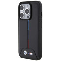 BMW pouzdro Quilted Tricolor pro iPhone 15 Pro – černé