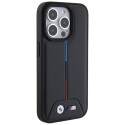 BMW pouzdro Quilted Tricolor pro iPhone 15 Pro – černé