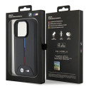 BMW pouzdro Quilted Tricolor pro iPhone 15 Pro – černé