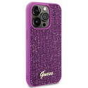 Kryt Guess DISCO METAL SCRIPT iPhone 15 Pro - pink