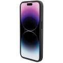 BMW kožené pouzdro Leather Textured & Stripe pro iPhone 15 Pro – černé