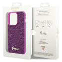 Kryt Guess DISCO METAL SCRIPT iPhone 15 Pro - pink