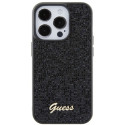 Kryt Guess DISCO METAL SCRIPT pro iPhone 15 Pro černý
