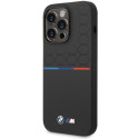 BMW pouzdro Silicone Pattern pro iPhone 15 Pro – černé