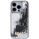 Kryt Guess Sequin Script Metal pro iPhone 15 Pro – stříbrná