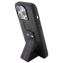 BMW pouzdro Grip Stand Smooth & Carbon pro iPhone 15 Pro – černé