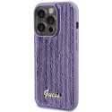 Kryt Guess Sequin Script Metal iPhone 15 Pro - fialová