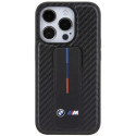 BMW pouzdro Grip Stand Smooth & Carbon pro iPhone 15 Pro – černé