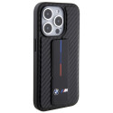 BMW pouzdro Grip Stand Smooth & Carbon pro iPhone 15 Pro – černé