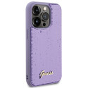 Kryt Guess Sequin Script Metal iPhone 15 Pro - fialová