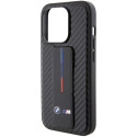 BMW pouzdro Grip Stand Smooth & Carbon pro iPhone 15 Pro – černé