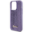 Kryt Guess Sequin Script Metal iPhone 15 Pro - fialová