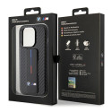 BMW pouzdro Grip Stand Smooth & Carbon pro iPhone 15 Pro – černé