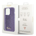 Kryt Guess Sequin Script Metal iPhone 15 Pro - fialová
