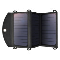 CHOETECH SC001 Solární (fotovoltaická) nabíječka s 2x USB a výkonem 19W, černá