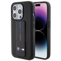 BMW Grip Stand Smooth & Perforated kryt pro iPhone 15 Pro – černý