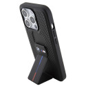 BMW Grip Stand Smooth & Perforated kryt pro iPhone 15 Pro – černý