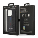 BMW Grip Stand Smooth & Perforated kryt pro iPhone 15 Pro – černý