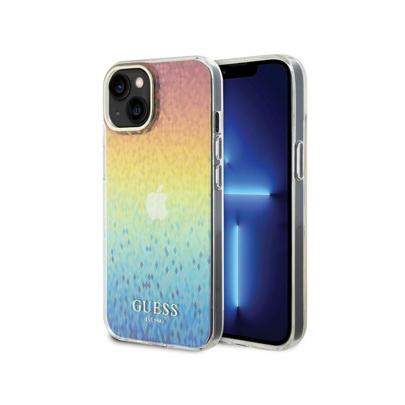 Kryt Guess IML FACeted Mirror DISCO pro iPhone 15 - multicolored
