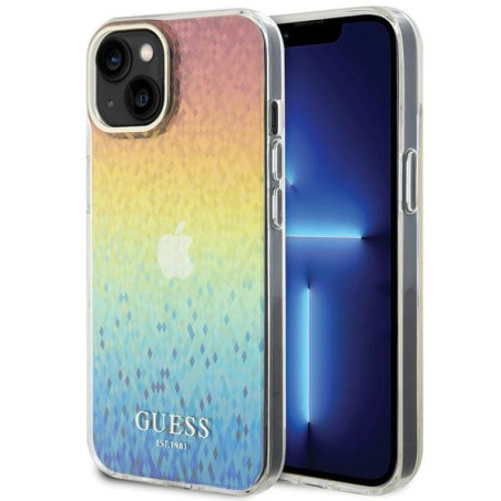 Kryt Guess IML Faceted Mirror Disco pro iPhone 15 - multicolored