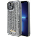 Kryt Guess SEQUIN SCRIPT Metal iPhone 15 – stříbrná