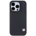 BMW kožené pouzdro Leather Blue Dots pro iPhone 15 Pro Max – černé