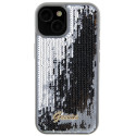 Kryt Guess SEQUIN SCRIPT Metal iPhone 15 – stříbrná