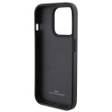 BMW kožené pouzdro Leather Blue Dots pro iPhone 15 Pro Max – černé