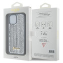 Kryt Guess SEQUIN SCRIPT Metal iPhone 15 – stříbrná