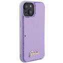 Kryt Guess Sequin Script Metal pro iPhone 15 - fialová