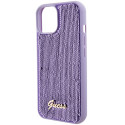 Kryt Guess Sequin Script Metal pro iPhone 15 - fialová