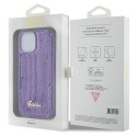 Kryt Guess Sequin Script Metal pro iPhone 15 - fialová