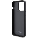BMW kožené pouzdro Leather Diamond Pattern pro iPhone 15 Pro Max – černé
