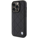 BMW kožené pouzdro Leather Quilted pro iPhone 15 Pro Max – černé