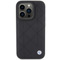 BMW kožené pouzdro Leather Quilted pro iPhone 15 Pro Max – černé