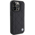 BMW kožené pouzdro Leather Quilted pro iPhone 15 Pro Max – černé