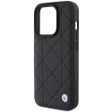 BMW kožené pouzdro Leather Quilted pro iPhone 15 Pro Max – černé