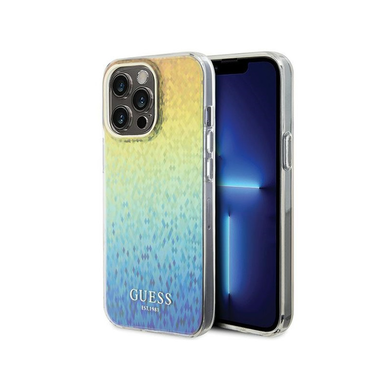 Kryt Guess IML FACETED MIRROR Disco Iridescent pro iPhone 15 Pro Max - multicolor