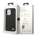 BMW silikonové pouzdro Silicone Metal Logo pro iPhone 15 Pro Max – černé