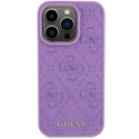 Pouzdro Guess Leather 4G Stamped iPhone 15 Pro Max - fialová